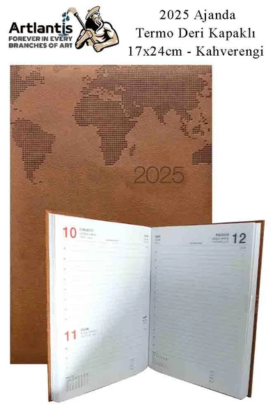 2025 Ajanda Ciltli Termo Kapak 1 Adet 17x24 cm Ajanda 2025 Çizgili Ajanda Günlük Planlayıcı Termo Kapak 7000 Ofis Okul - 2