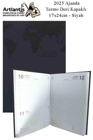 2025 Ajanda Ciltli Termo Kapak 1 Adet 17x24 cm Ajanda 2025 Çizgili Ajanda Günlük Planlayıcı Termo Kapak 7000 Ofis Okul - 5