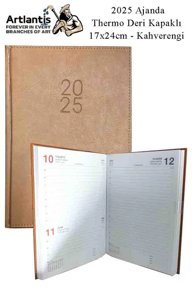 2025 Ajanda Ciltli Thermo Kapak 1 Adet 17x24 cm Ajanda 2025 Çizgili Ajanda Günlük Planlayıcı Termo Kapak 997 Ofis Okul - 2