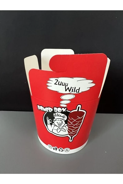 FB Cup Döner Box (Renk-Kırmızı) 26 Oz 500 Adet