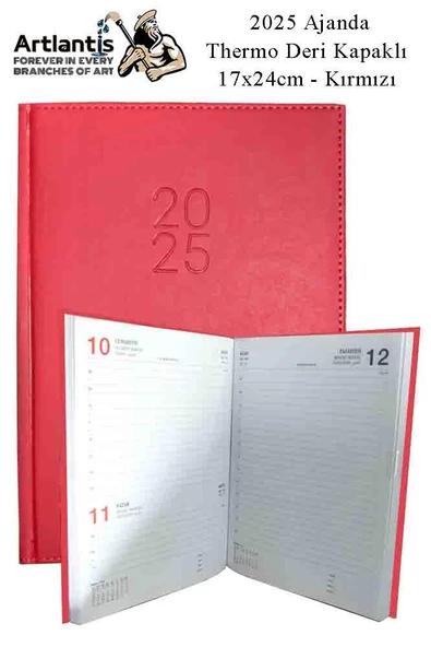 2025 Ajanda Ciltli Thermo Kapak 1 Adet 17x24 cm Ajanda 2025 Çizgili Ajanda Günlük Planlayıcı Termo Kapak 997 Ofis Okul - 3