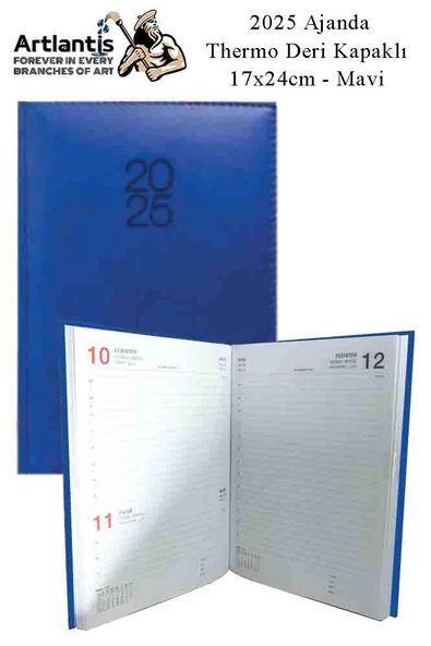 2025 Ajanda Ciltli Thermo Kapak 1 Adet 17x24 cm Ajanda 2025 Çizgili Ajanda Günlük Planlayıcı Termo Kapak 997 Ofis Okul - 4