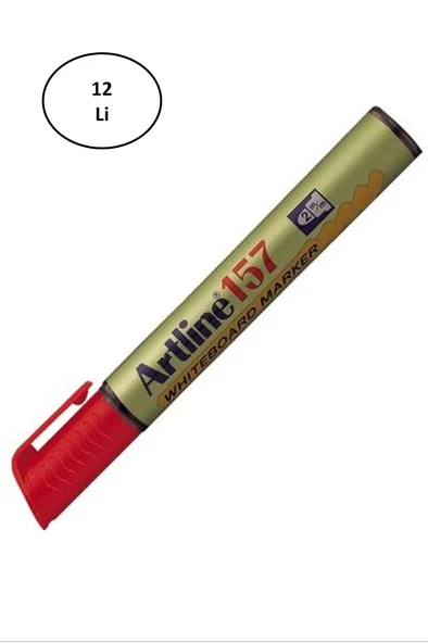 Artline 159 Whiteboard Marker Red Kesik Uç 12'li