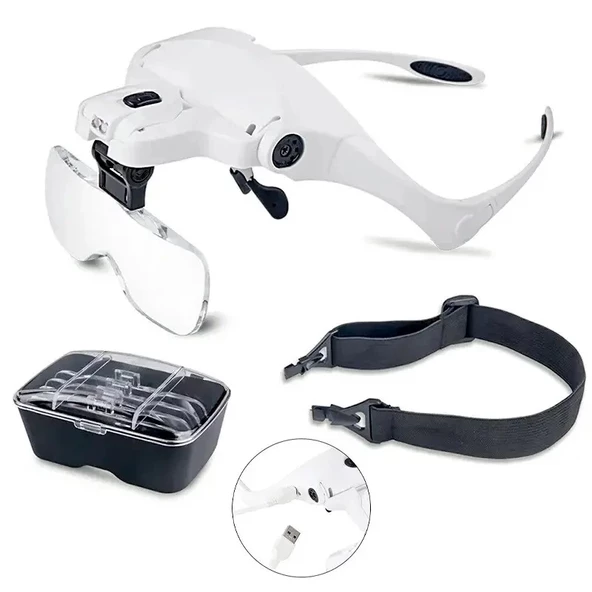 Şarjlı Gözlük Büyüteç Çalışma Büyüteci 5 Lensli 9892b2c - 2