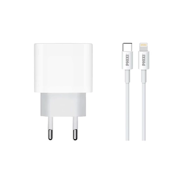 Force Qch281l Pd Destekli 15w Type-c To Lightning Usb Kablolu Şarj Cihazı