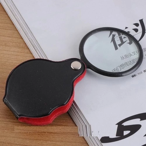 5x50mmmini Büyüteç,cepte Taşınan,optik Lens Katlanabilir Deri Kaplamaxx1051 - 3