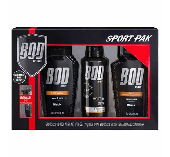 Bod Man Black Sport Pak Erkek Vücut Spreyi Hediye Seti