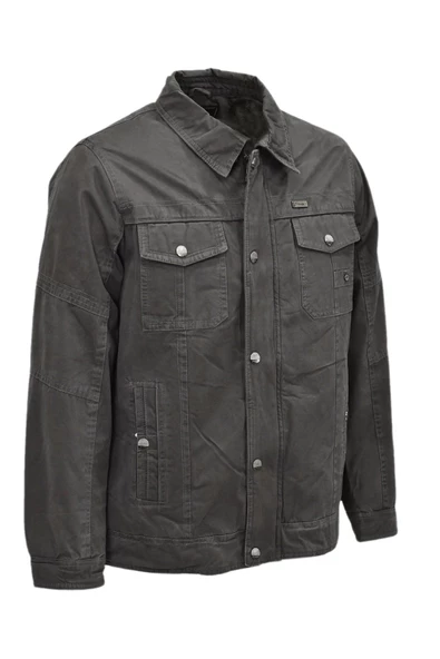 Erkek Spor Kanvas Yakalı Mont  M2625 BGL-ST03994 - Resim 5