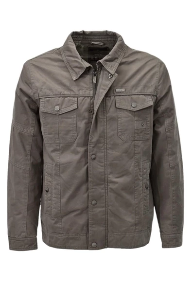 Erkek Spor Kanvas Yakalı Mont  M2625 BGL-ST03994 - Resim 2