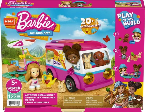 GWR35 Mega™ Bloks, Barbie'nin Mega Karavanı, 123 parça, +5 yaş