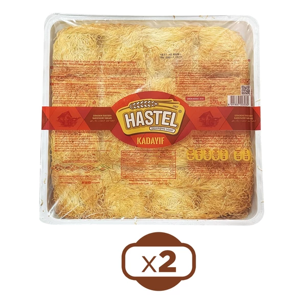 Hastel Kare Tepsi Kadayıf 500 Gr x 2 Adet - 2