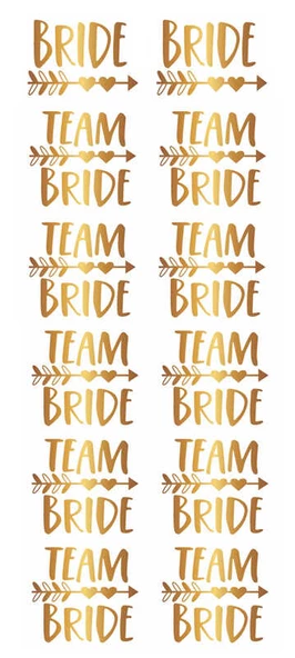 DÖVME TEAM BRIDE OKLU KALPLİ VARAKLI ALTIN 1 ADET - Resim 2