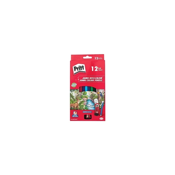 Pritt 12 Li Kuru Boya Kalemi Jumbo