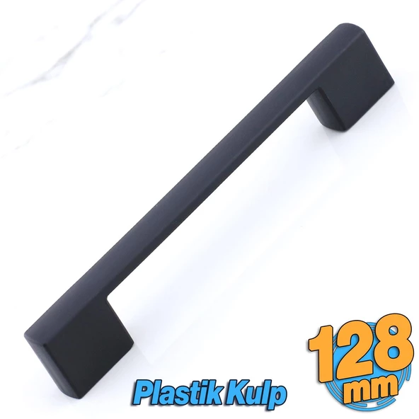Gölcük 128 mm (SERT PLASTİK) Kulp Siyah Mobilya Çekmece Mutfak Dolap Dolabı Kulpu Kulbu Kulpları