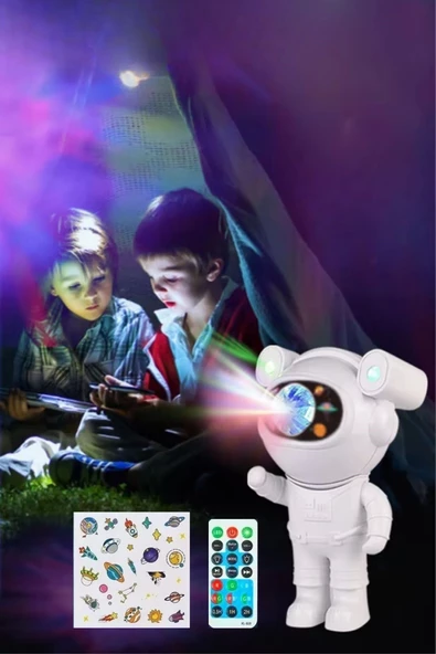 Stickerlı ,kumandalı Astronot Model Gece Lambası - 6