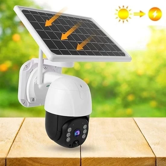 Solar Panelli Su Geçirmez Gece Görüş Destekli Wifi Bağlantılı Güvenlik Kamerası - 3