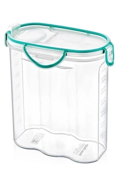 Kilitli Kapaklı Contalı Hava,su Sıvı Geçirmez 2,4 Litre Erzak Saklama Kabı-sa590 - 5