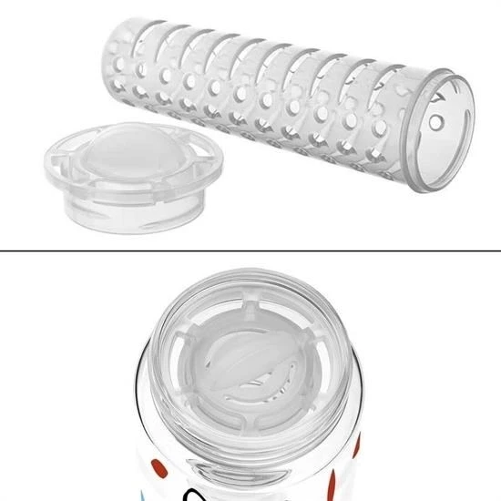 Tutma Saplı Kilitli Kendiliğinden Süzgeçli Kolay Taşınabilir Detoks Sporcu Diyet Matarası - Resim 7