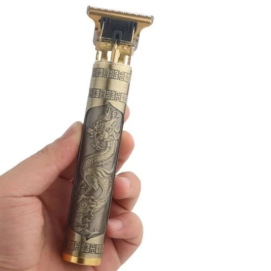 Vintage Görünümlü Güçlü 4 Farklı Başlıklı Usb Şarjlı Manuel Tıraş Makinası - 2