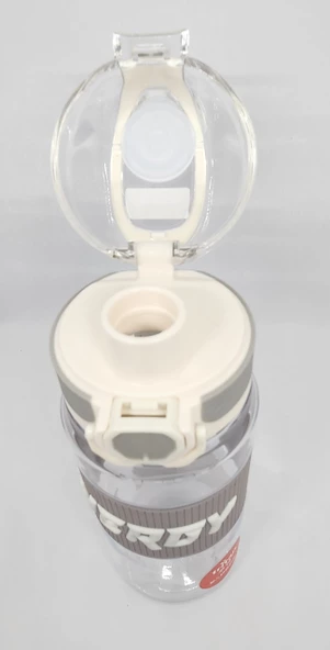Shotay DL-24635 700ML Pipetli-Pipetsiz Tritan Beyaz Şeffaf Matara Taşıma Aparatlı - 3