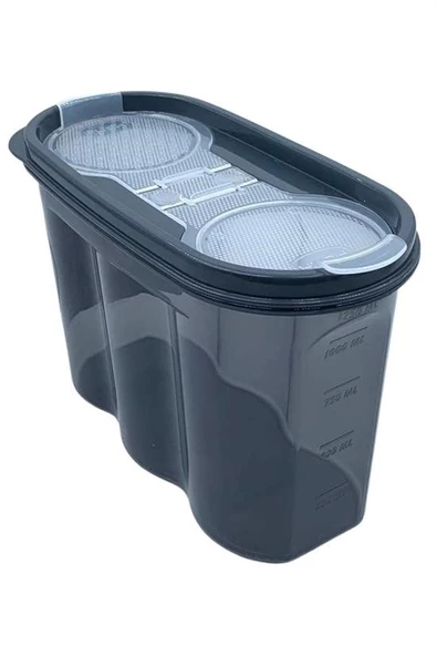 2 Kapaklı Ölçekli Erzak Saklama Kabı - 1,2 Litre - Sa930 - 7