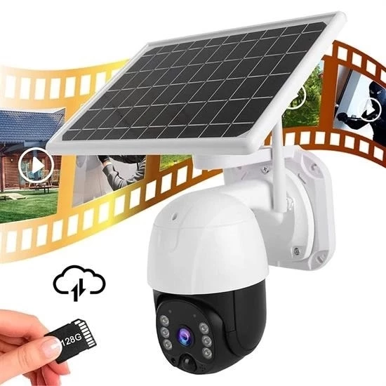 Solar Panelli Su Geçirmez Gece Görüş Destekli Wifi Bağlantılı Güvenlik Kamerası - 2