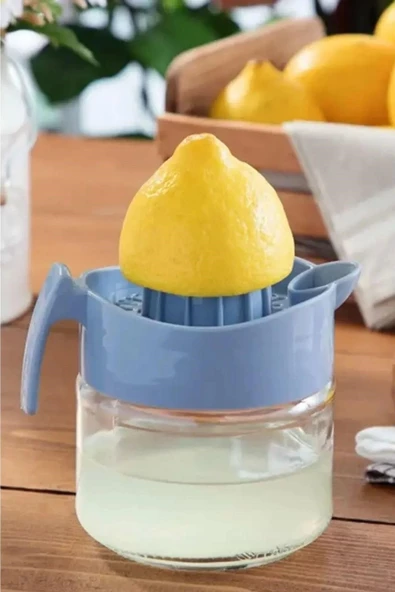 300ml Cam Hazneli Pratik Limon Narenciye Sıkacağı Kc-405 - 5