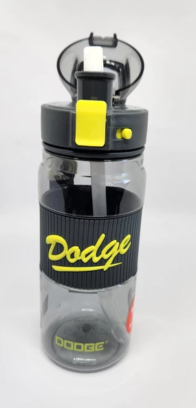 Shotay DL-24637 670ML Pipetli-Pipetsiz Tritan Siyah Şeffaf Matara Taşıma Aparatlı - 3