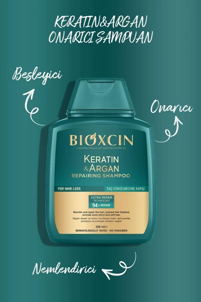 Bioxcin Keratin & Argan Onarıcı Bakım Şampuan 300 ml 3 Al 2 Öde - Yıpranmış Ve Hassas Saçlar - Resim 4