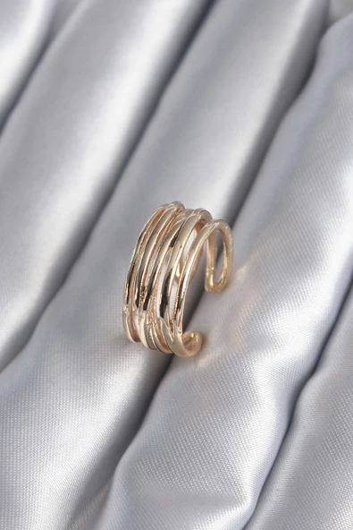 Gold Renk Ayarlanabilir Kadın Yüzük - EBJ241109W28926 ürün görseli