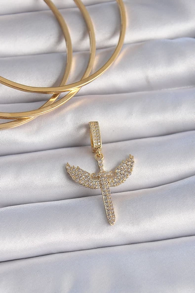 Gold Renk Zirkon Taşlı Mikail Model Ajda Charm - EBJ241109W28973 ürün görseli