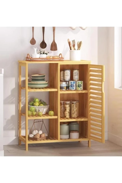 Panalı Bambu Çekmeceli Dolap PNL-B10250 - 3