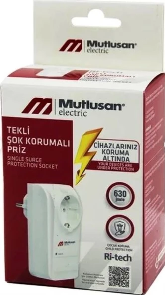 MUTLUSAN TEKLİ ŞOK KORUMALI  PRİZ