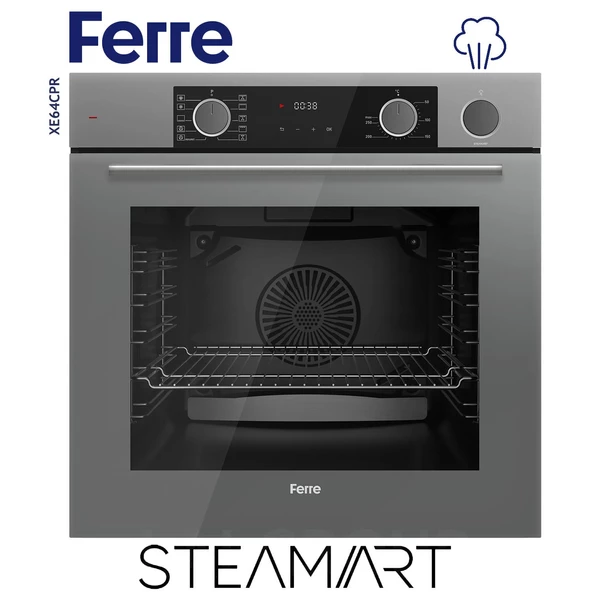 Ferre STEAMART SS Serisi Gri Set (SS038 + XE64CPR +D087 ) -75'lik Seri Kare Emaye Izgara - 4
