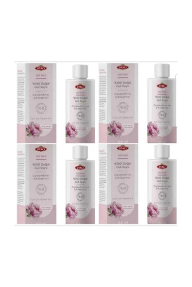 Otacı Gül Kürü %100 Doğal Gül Suyu 150ml X 4 Adet Gülsuyu