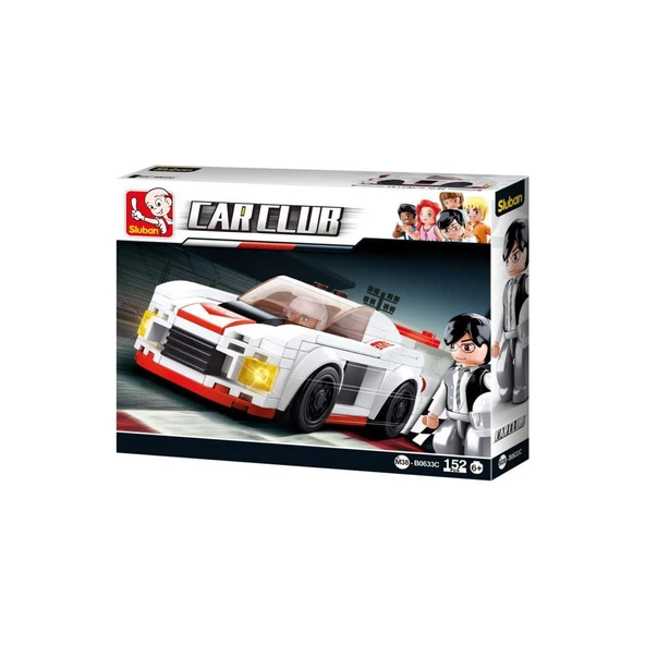 Sluban Car Club Yarış Arabası_ Beyaz 1016000164000