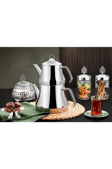 Evimsaray Azura Aile Boy Çaydanlık Takımı Sade