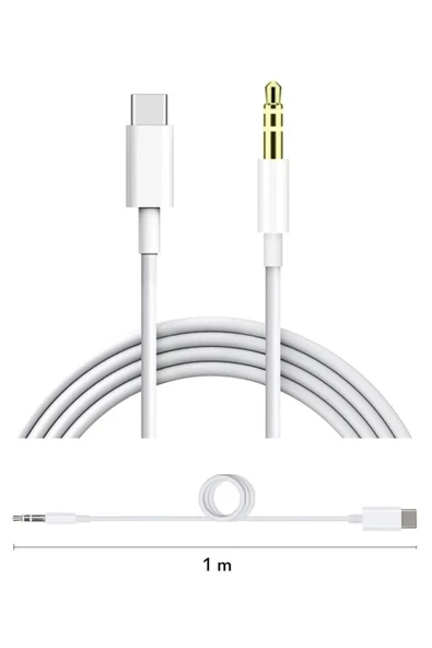 Type-c To 3.5 mm Aux Audio Kablo Araç İçi Uyumlu Aux Kablosu Araç İçi Dönüştürücü - 2