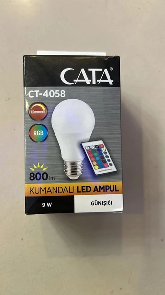 CATA 9W RGB LED KUMANDALI AMPUL