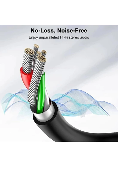 Type-c To 3.5 mm Aux Audio Kablo Araç İçi Uyumlu Aux Kablosu Araç İçi Dönüştürücü - 5