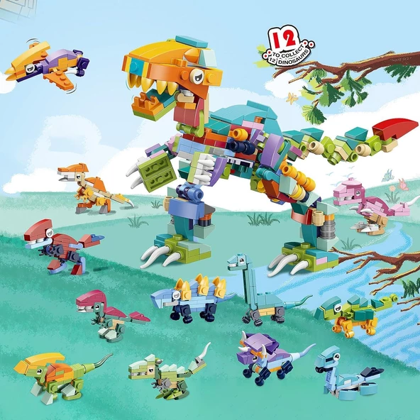 Oyuncak Sök Tak 12in1 Dinozor 405 Parça - 3