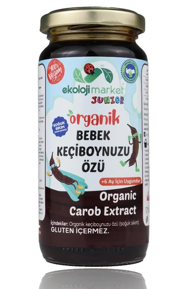 Ekoloji Market Organik Bebek Keçiboynuzu Özü Glutensiz Soğuk Pres 290 gr (gluten Free)