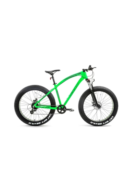 Bisan Savage FT1 Altus 8 Vites MD Fren 26 Jant Fat Bike Bisikleti Neon Yeşil Gri 46 Kadro