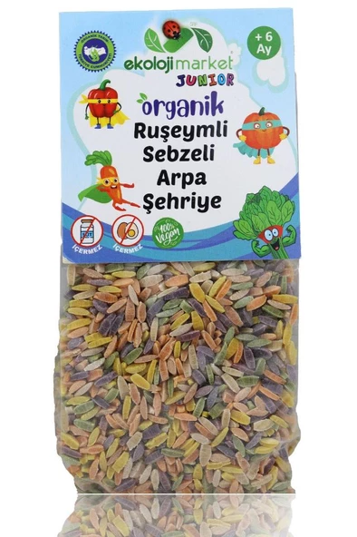 Ekoloji Market Organik Ruşeymli Sebzeli Bebek Makarnası Arpa Şehriye 250 Gr ( Süt Ve Yumurta Içermez) - 2