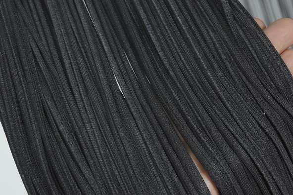 DÜZ İP  MODEL 180 Cm EN 280 Cm BOY ANTRASİT RENK HAZIR İP PERDE ürün görseli 1