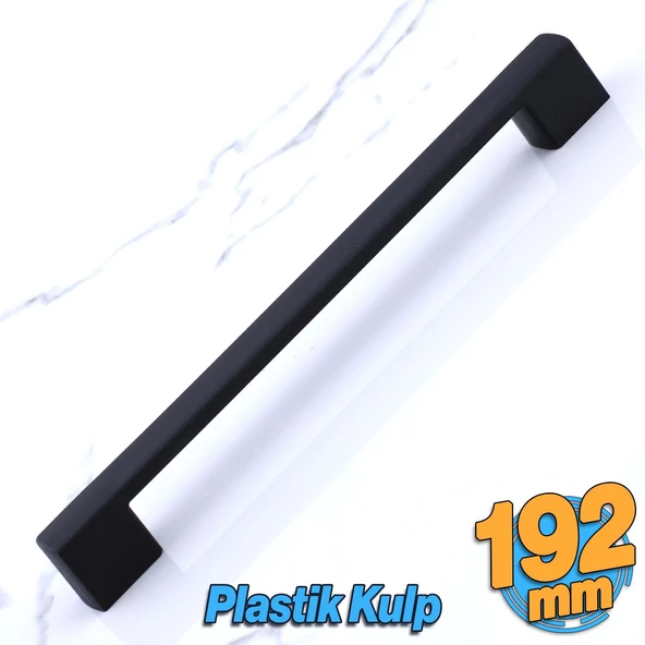 Gölcük 192 mm (SERT PLASTİK) Kulp Siyah Mobilya Çekmece Mutfak Dolap Dolabı Kulpu Kulbu Kulpları