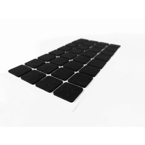 Furndiy Kendinden Yapışkanlı Kare Keçe 25 mm x 25 mm Siyah 32 Parça - 2