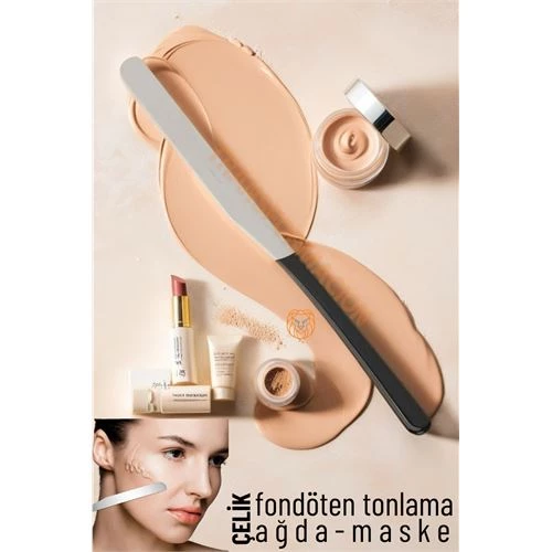 Maske Sıvı Fondöten Tonlama Spatulası Çelik