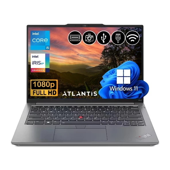 Lenovo ThinkPad E14 i5-1335U  24GB 256GB M.2 SSD 21JK0003TX ATL18  14" W11Pro Dizüstü Bilgisayar