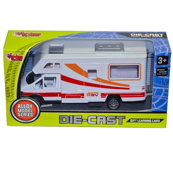 XFD889-311 Kutulu Çek Bırak Die-Cast Karavan - 1 adet stokta olan gönderilir